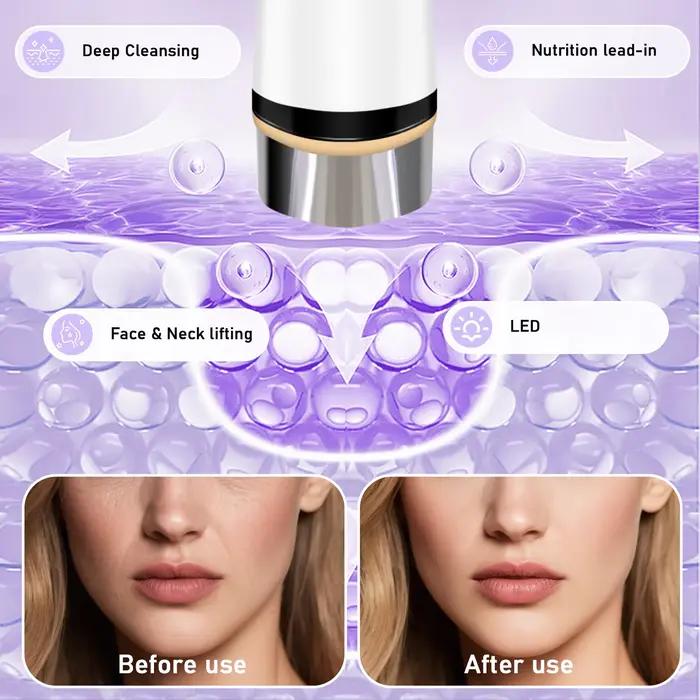 Appareil facial à micro-courant 4 en 1, masseur liftant pour le visage, instrument raffermissant pour la peau, outil de soin de la peau pour un nettoyage en profondeur et un raffermissement de la peau