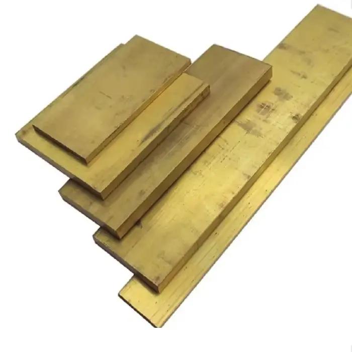 Barre carrée en laiton H59, bande plate en laiton, plaque en laiton massif, plusieurs tailles 20mm-100mm, personnalisable
