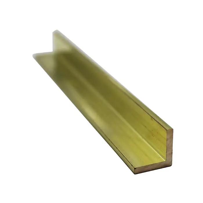 Tige plate carrée en métal de stock de barre d'angle en L en laiton