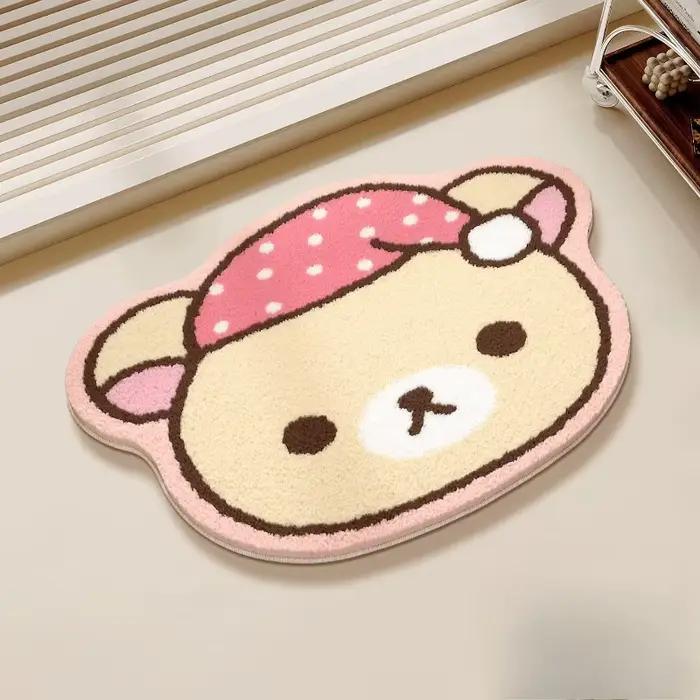 Tapis Rilakkuma, nouveau tapis de salle de bain créatif, mignon, simple, à la mode, de grande valeur, résistant à la saleté et absorbant l'eau