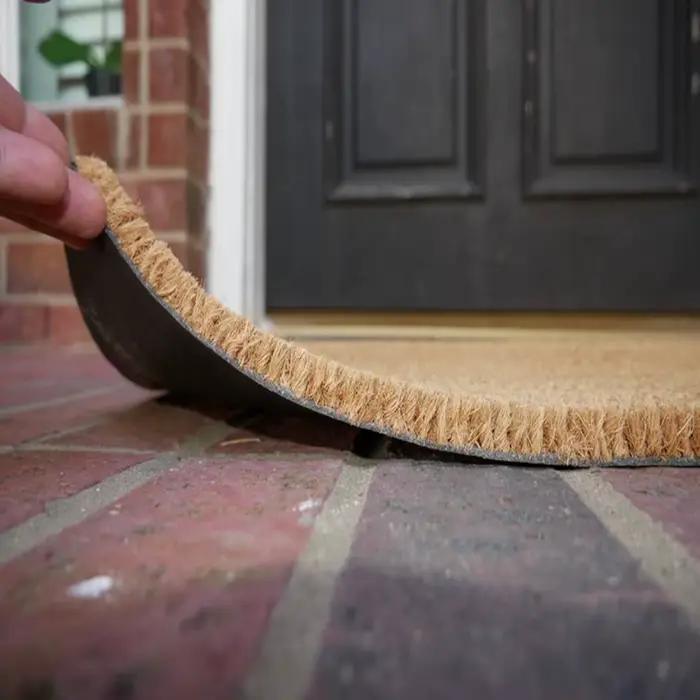 Tapis de bienvenue personnalisé en fibre de coco avec logo, texte, numéro – Créez votre idée – Tapis pour entreprise, maison, intérieur, extérieur, cadeaux de déménagement