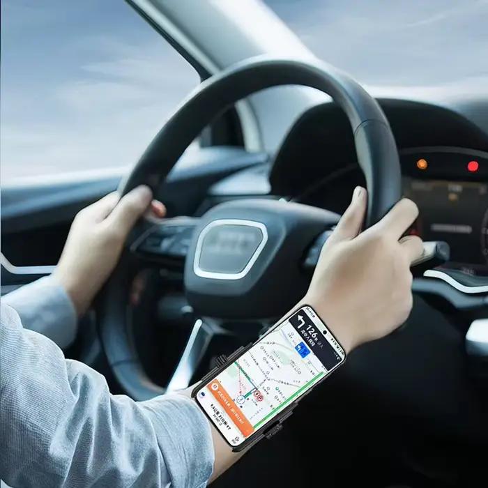 Support de téléphone portable pour voiture, dispositif de maintien de téléphone pour voiture, fonctionnement à une main, bras rotatif pour la conduite et la navigation