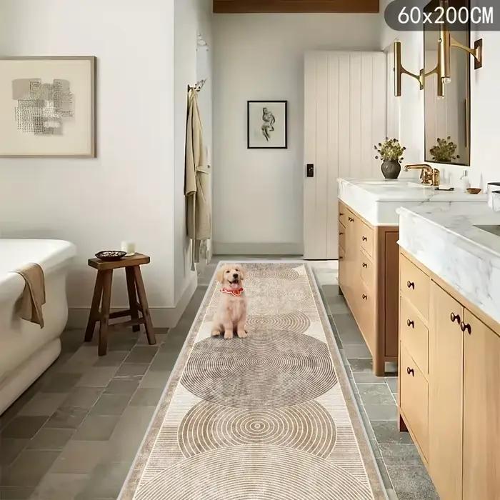 VIKAMA Tapis à texture d'art moderne - Tapis de sol de cuisine durable et antidérapant - Tapis de couloir et de passage pour la décoration de la maison