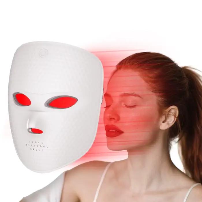 Masque facial LED 7 couleurs, masque photonique LED, soin de la peau, rajeunissement, masque facial LED, soin de la peau, éclaircissement, outil de soin de la peau