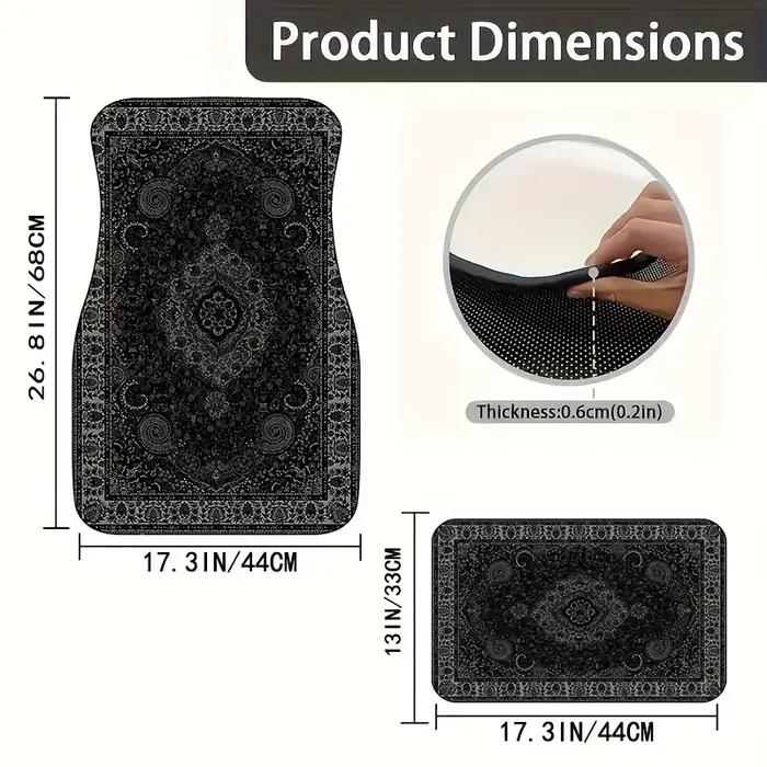 Tapis de sol universels pour voiture, tapis de sol rectangulaires imprimés, tapis antidérapants pour voiture, accessoires de décoration intérieure automobile