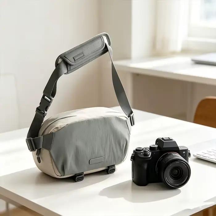 Sac à bandoulière pour appareil photo, sac de photographie étanche, sac à bandoulière portable, pochette pour appareil photo reflex numérique pour usage quotidien et voyage