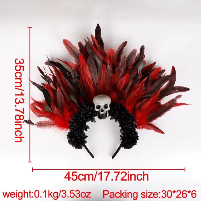 Accessoires de mascarade de carnaval, accessoires de coiffure en plumes de fleurs artificielles, bandeau surdimensionné, accessoire de Costume de photographie