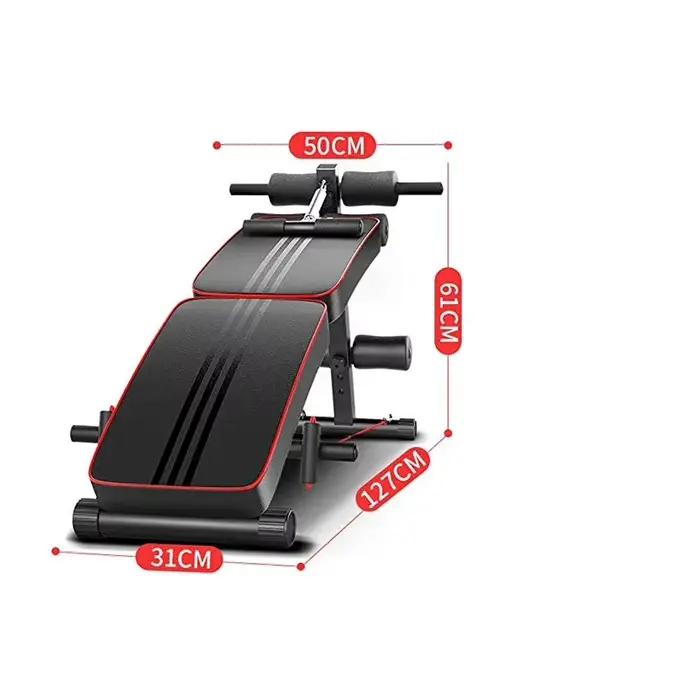 Banc pliant pour l'entraînement abdominal et les muscles équipé d'une corde de tension