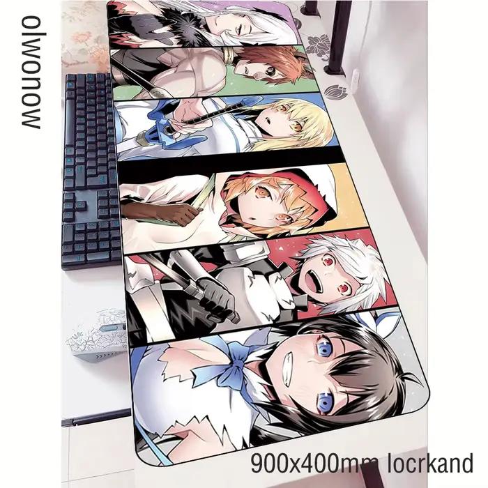 DanMachi-Grand tapis de souris gamer, 900x400x3mm