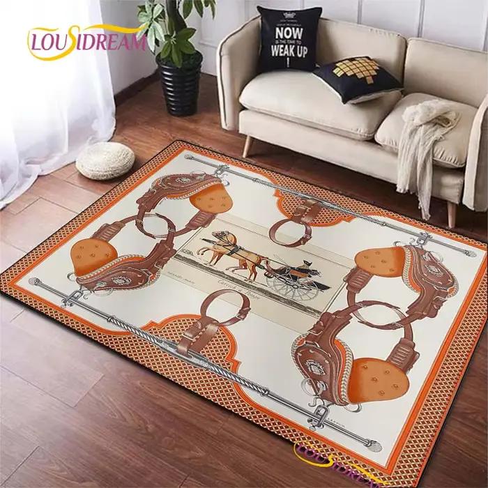 Tapis cheval au galop ethnique pour salon, chambre à coucher, porte de cuisine pour enfants, tapis de sol antidérapant, cadeau d'anniversaire, accessoires de photographie