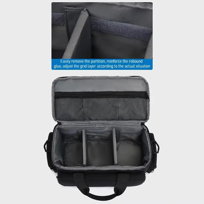 Sac à bandoulière de voyage résistant à l'eau et aux chocs pour appareil photo sans miroir, avec séparateurs amovibles et bandoulière