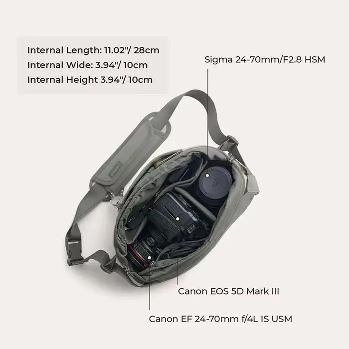 Sac à bandoulière pour appareil photo, sac de photographie étanche, sac à bandoulière portable, pochette pour appareil photo reflex numérique pour usage quotidien et voyage
