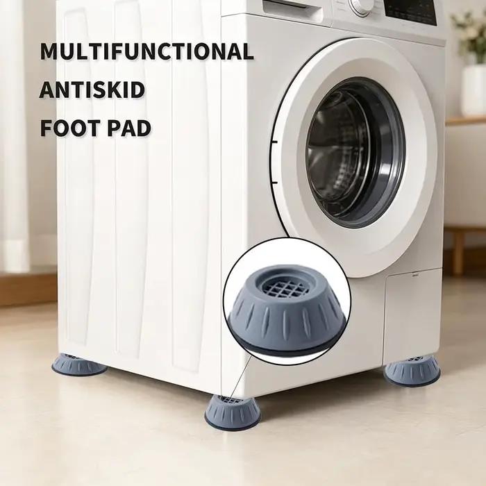 Patins anti-vibration pour machine à laver, 4 pièces, tapis anti-bruit, patins amortisseurs pour machine à laver et sèche-linge