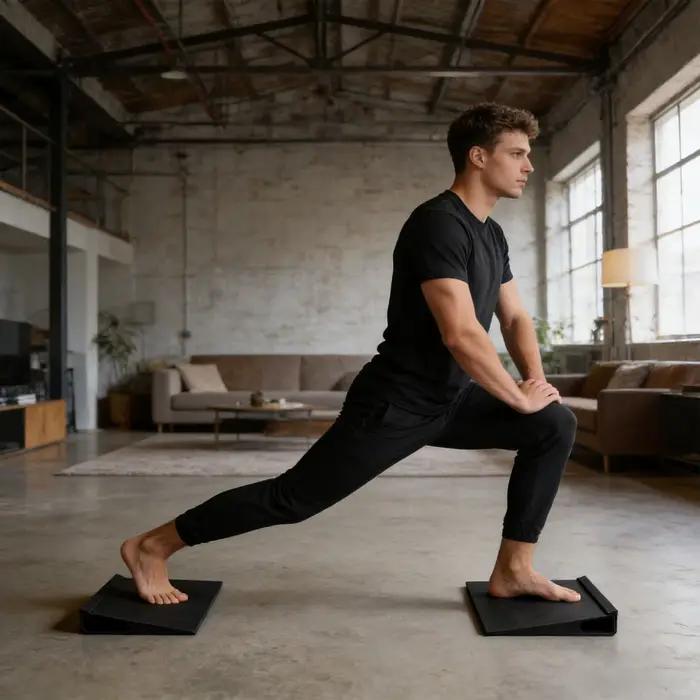 Grande planche d'entraînement inclinée pour squats