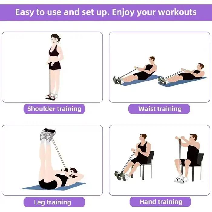 Bandes de résistance élastiques pour exercices sportifs à domicile