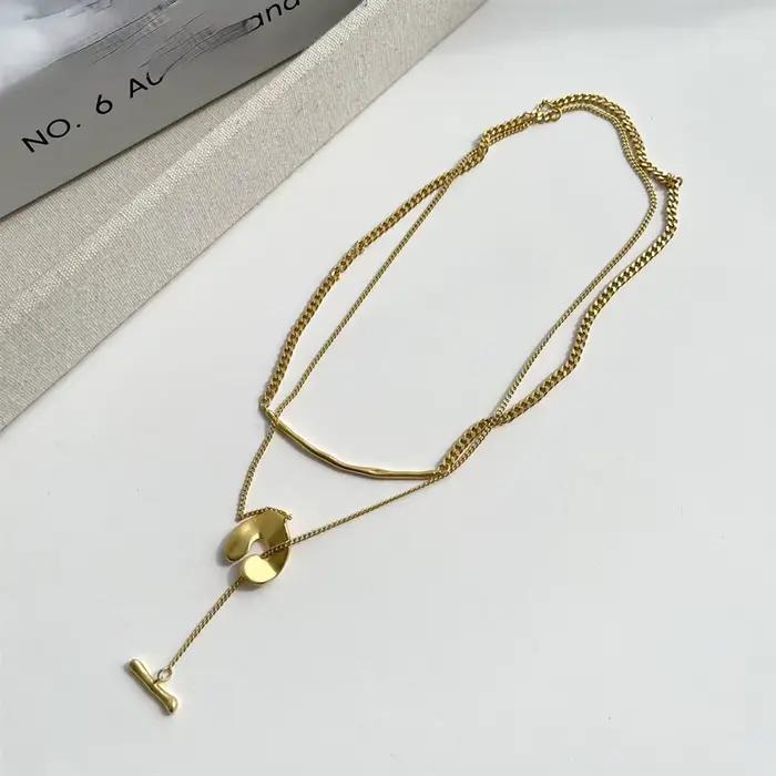 Collier pendentif à deux méthodes de port pour femme, accessoires de bijoux fantaisie, style populaire féminin, cadeau de fête, offre spéciale