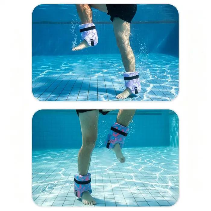 Poids de cheville aquatiques réglables (2 pièces) pour aquagym