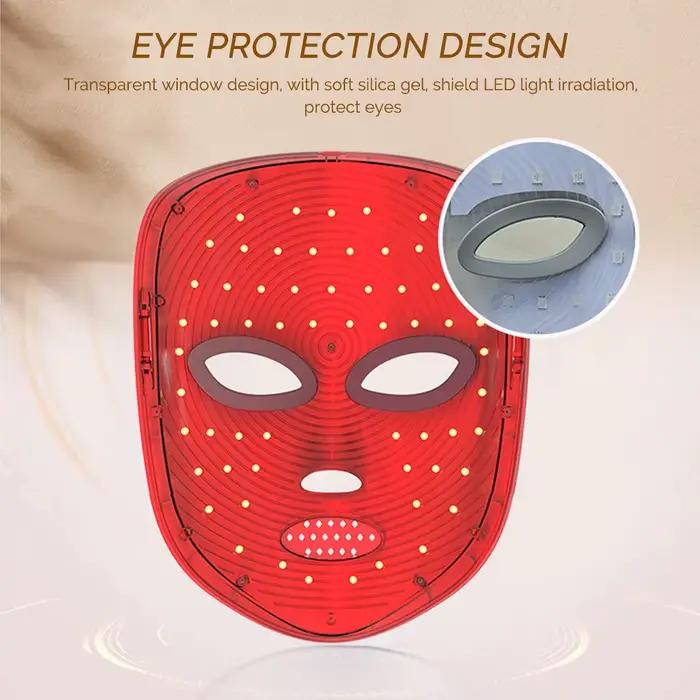 Masque facial LED 7 couleurs, masque photonique LED, soin de la peau, rajeunissement, masque facial LED, soin de la peau, éclaircissement, outil de soin de la peau