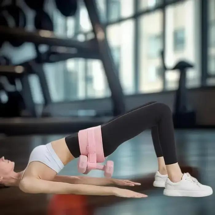 Accessoire d'exercice d'haltères : 1 ceinture de musculation pour poussée des hanches et pont de fessiers