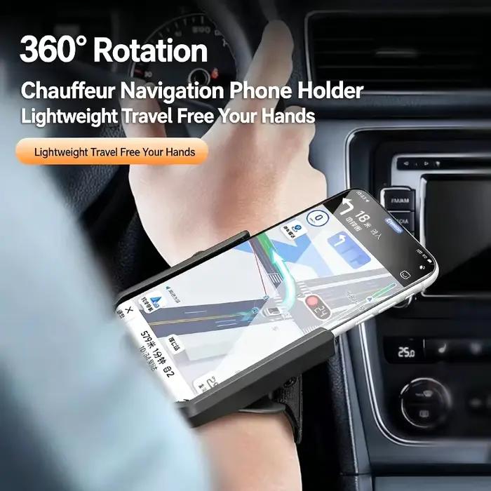 Support de téléphone portable pour voiture, dispositif de maintien de téléphone pour voiture, fonctionnement à une main, bras rotatif pour la conduite et la navigation