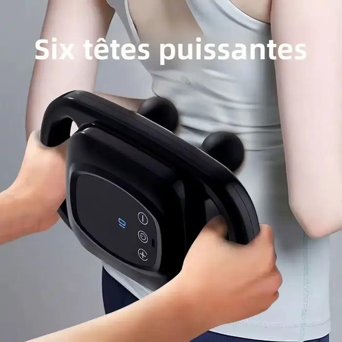 6 Têtes Massage Gun Deep Tissue Percussion Massager Musculaire électrique