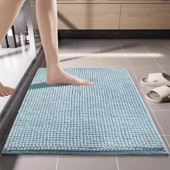 Tapis de bain en chenille absorbant l'eau, antidérapant, pour salle de bain, toilettes, cuisine, entrée, tapis antidérapant pour sol, douche