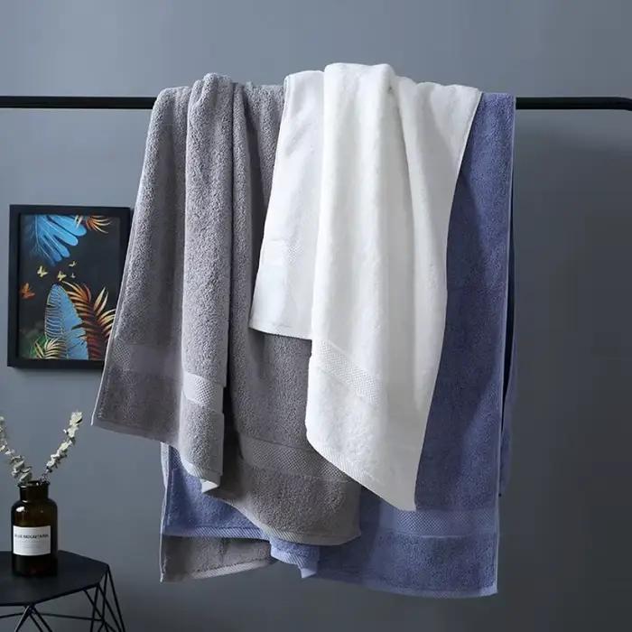 Serviette de bain en coton pour adultes, serviettes douces et absorbantes, ensembles de salle de bain, grande serviette de plage, serviettes de spa pour hôtel et maison