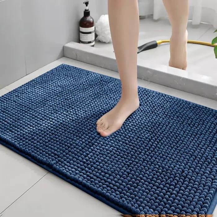 Tapis de bain en chenille à séchage rapide, épais, court, en peluche, absorbant l'eau, non ald holea