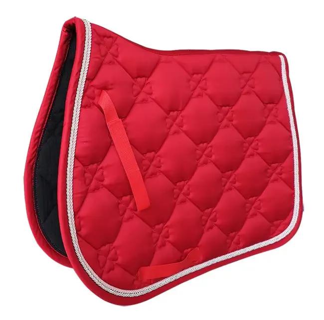 Tapis de selle élastique en coton épais avec corde à Double rouleau