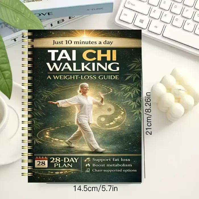 Programme complet de marche Tai Chi sur 28 jours pour la perte de poids chez les personnes âgées - Exercice en plein air à faible intensité et à soutien par chaise pour une équilibre doux et une activ