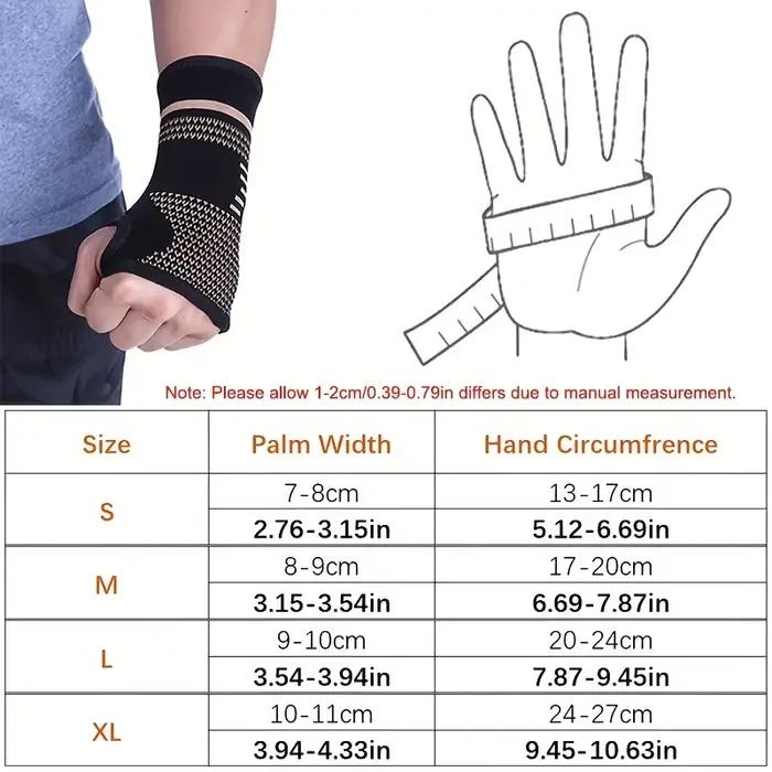 Nouveau 1 pièces bracelet en Fiber de cuivre poignet élastique Sport pansement