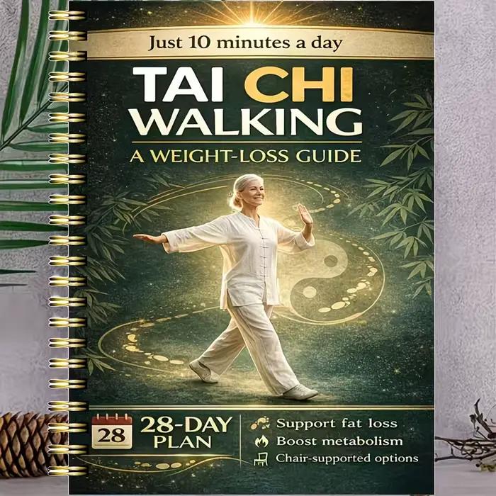 Programme complet de marche Tai Chi sur 28 jours pour la perte de poids chez les personnes âgées - Exercice en plein air à faible intensité et à soutien par chaise pour une équilibre doux et une activ