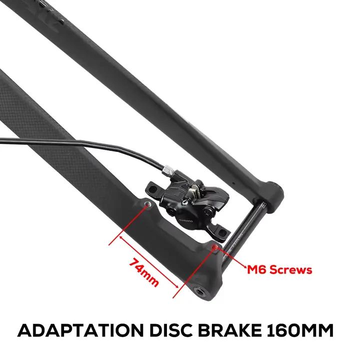 Fourche rigide entièrement en Fiber de carbone pour vtt
