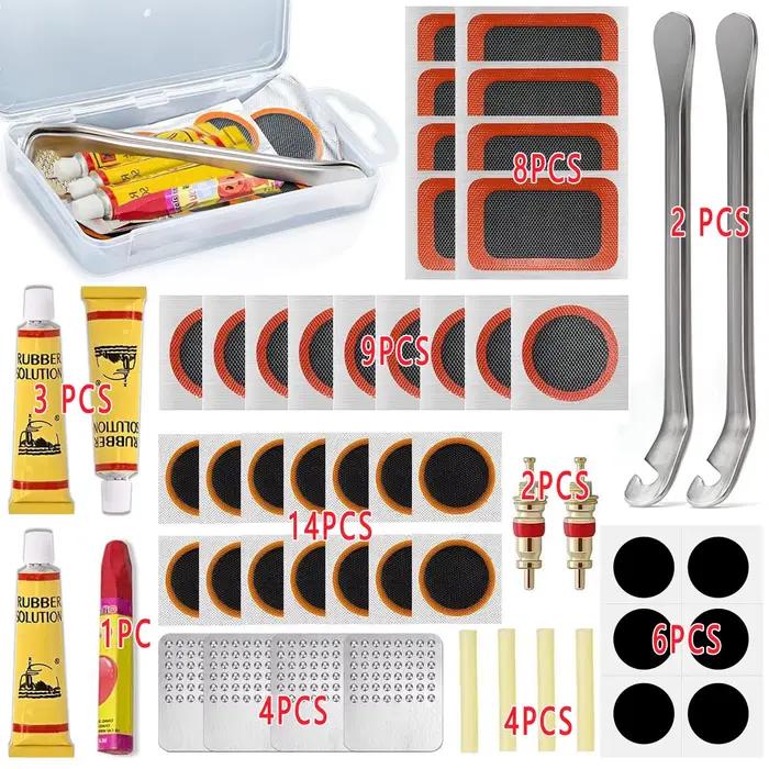 Kits de réparation de pneus de vélo portables avec leviers de démontage