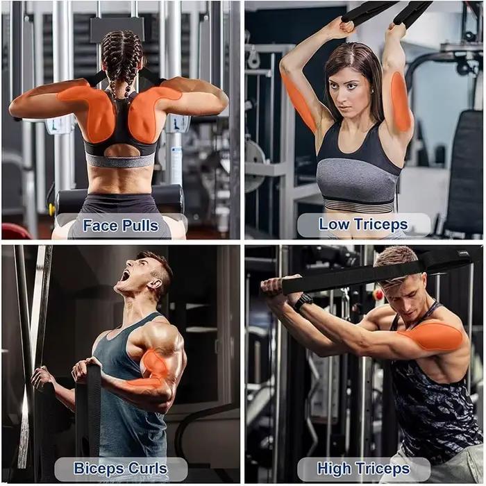 Entraînement fitness des biceps et des triceps avec bandes de résistance