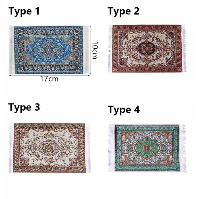 Jouet Mini maison décor Style turc Miniature tissage tapis revêtements de sol poupée accessoires maison de poupée tapis
