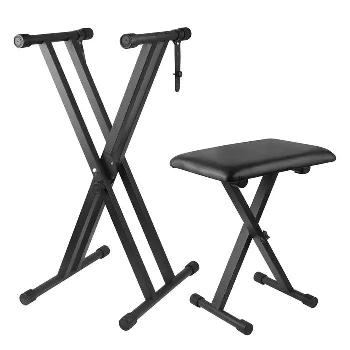 Support de clavier et banc - Support double X robuste