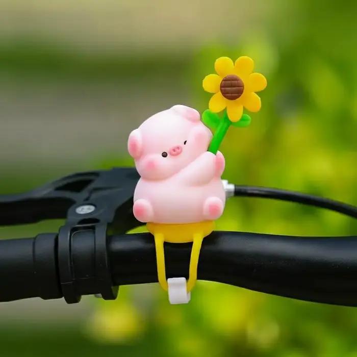 Décorations de guidon de vélo, ornements amusants et durables en PVC pour vélos d'enfants, décoration pour le cyclisme quotidien