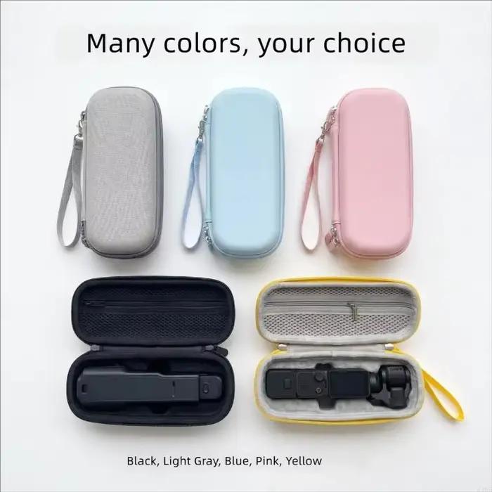 Étui pour appareil photo avec coque rigide, poche intérieure poignée latérale pour transport quotidien