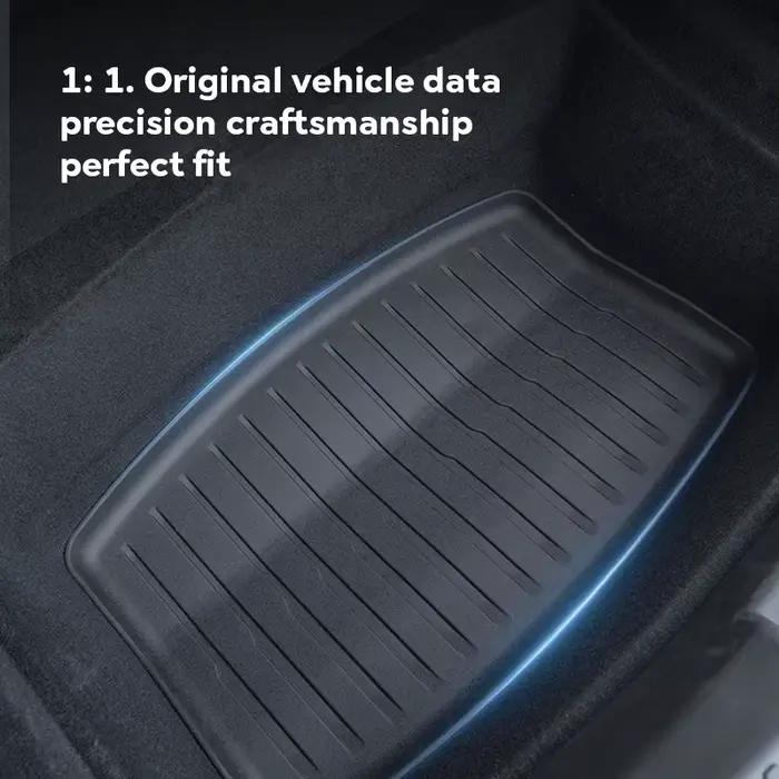 Tapis de coffre pour Tesla 2024 nouveau modèle 3 + Highland TPE Style clé de Piano avant arrière coffre Frunk stockage coussin de protection étanche