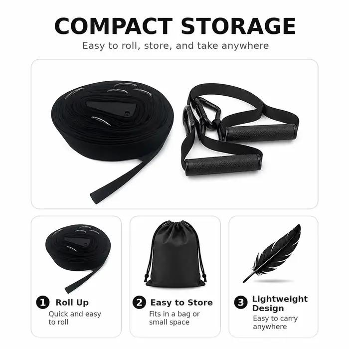 Système d'entraînement par suspension réglable avec sangle d'ancrage pour porte