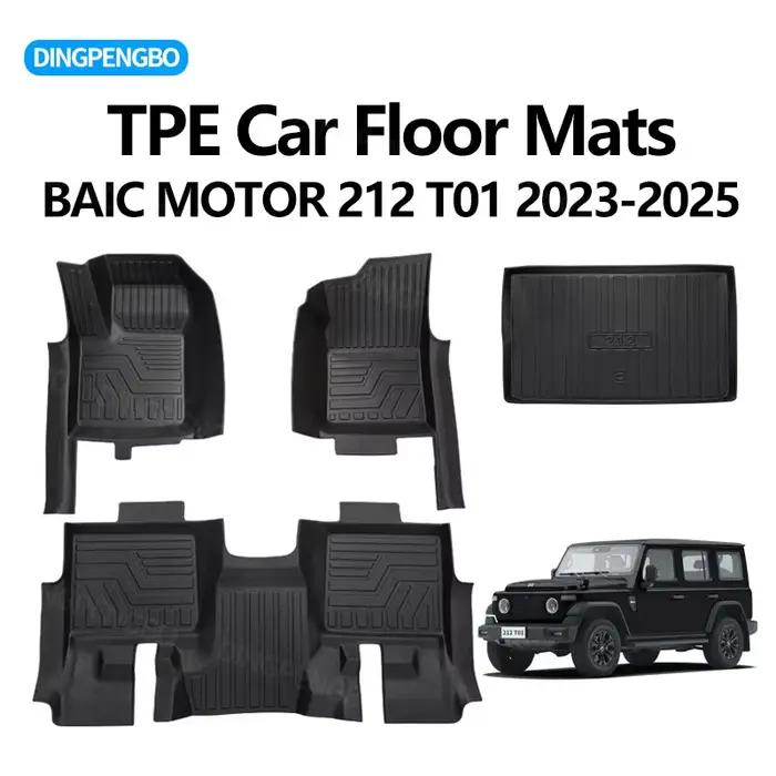 Pour BAIC MOTOR 212 T01 2023-2025 tapis de sol entièrement fermé décoration intérieure de voiture pékin 212 accessoires tapis de sol de voiture TPE