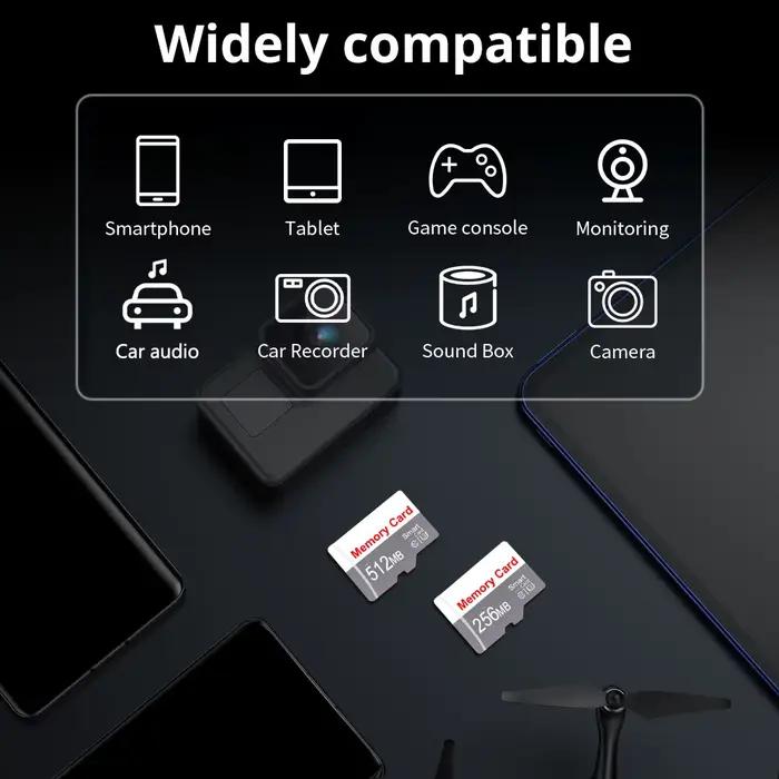 Carte mémoire TF pour vidéosurveillance ou caméra, classe 10, haute vitesse, petite capacité, 64m, 128m, 256m, 512m