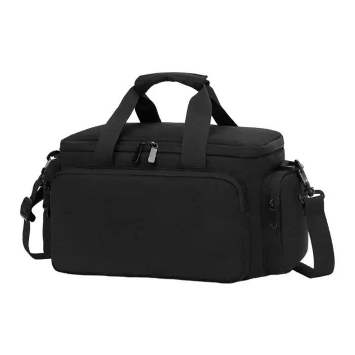 Sac de rangement pour appareil photo portable, sac de transport pour appareil photo noir de grande capacité avec poignée