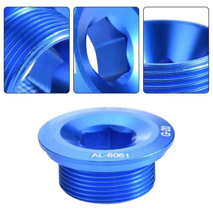 Boulon de fixation de manivelle de vélo en alliage d'aluminium