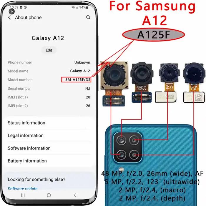 Caméra Arrière pour Samsung Galaxy, A12, A125F, A13, A135