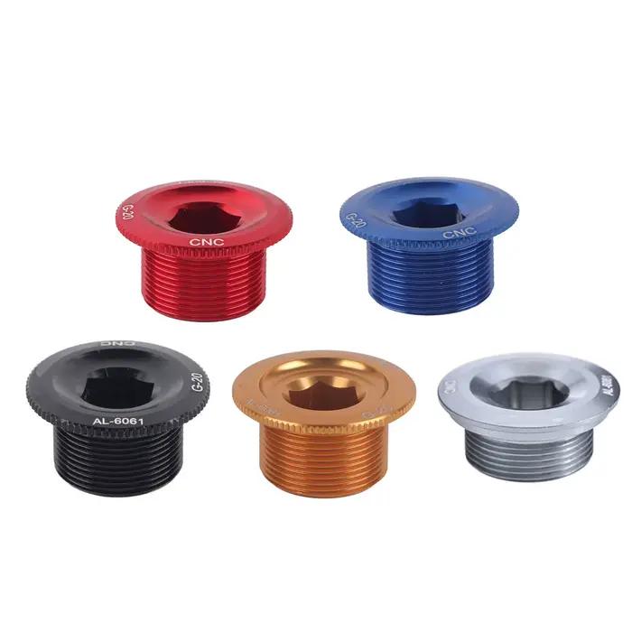 Boulon de fixation de manivelle de vélo en alliage d'aluminium