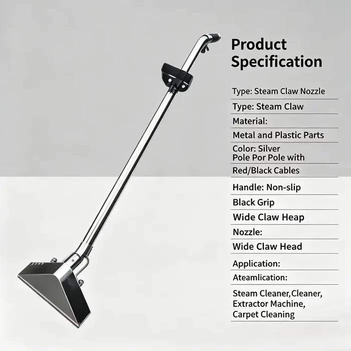 Tête d'aspiration pour tapis en acier inoxydable, accessoire de nettoyage vapeur tout-en-un pour machine de nettoyage intégrée