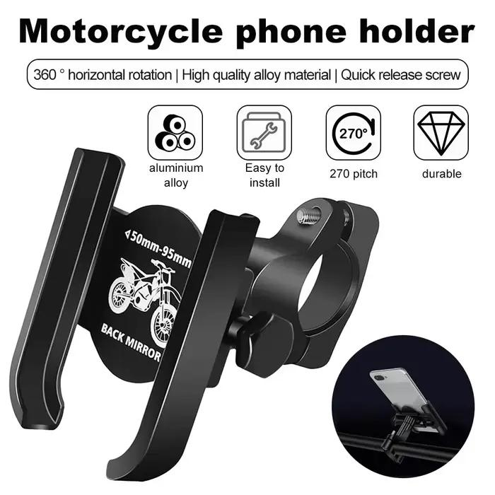 Support de téléphone portable rotatif pour moto et vélo
