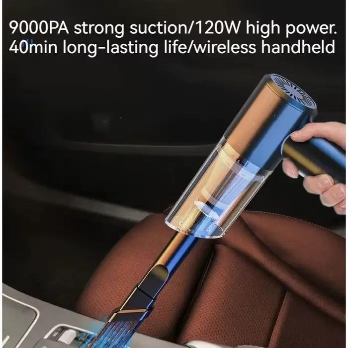 Aspirateur de voiture 120000 PA – Machine de nettoyage puissante pour voitures, Mini nettoyeur à main Portable sans fil pour appareils ménagers